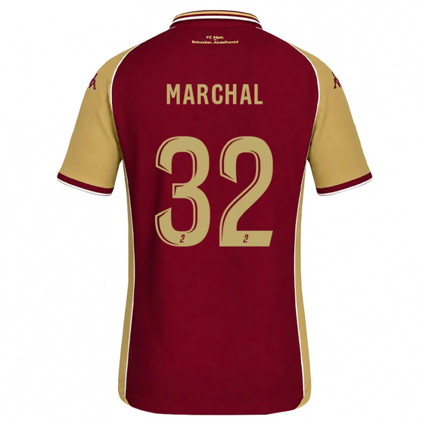 Danxen Mujer Camiseta Adam Marchal #32 Dorado Rojo Oscuro 1ª Equipación 2026/27 La Camisa