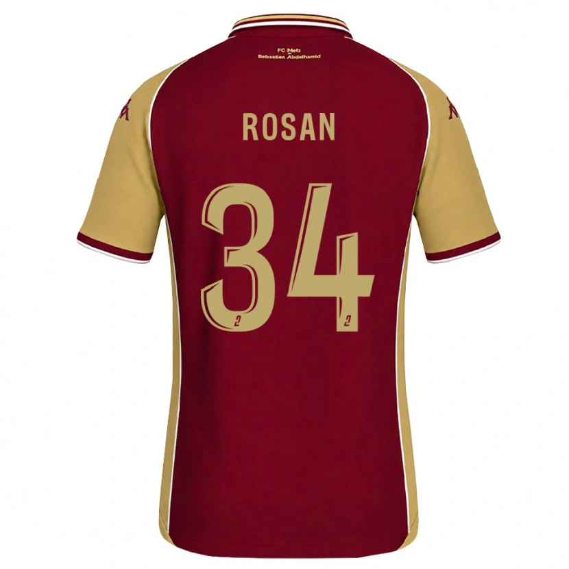 Danxen Mujer Camiseta Kaylia Rosan #34 Dorado Rojo Oscuro 1ª Equipación 2026/27 La Camisa