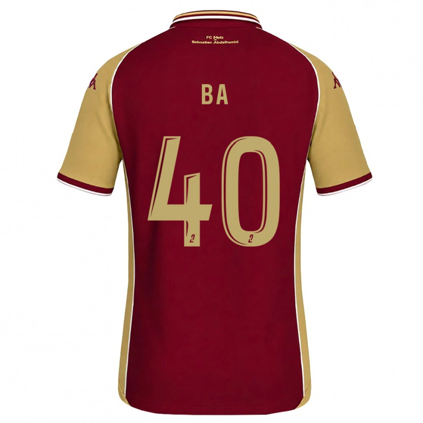 Danxen Mujer Camiseta Ousmane Ba #40 Dorado Rojo Oscuro 1ª Equipación 2026/27 La Camisa