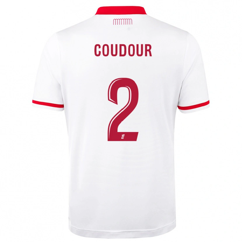 Danxen Mujer Camiseta Mathis Coudour #2 Rojo Blanco 1ª Equipación 2026/27 La Camisa