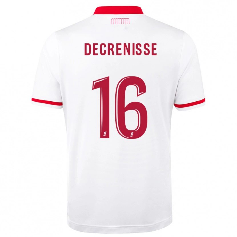 Danxen Mujer Camiseta Axel Decrenisse #16 Rojo Blanco 1ª Equipación 2026/27 La Camisa