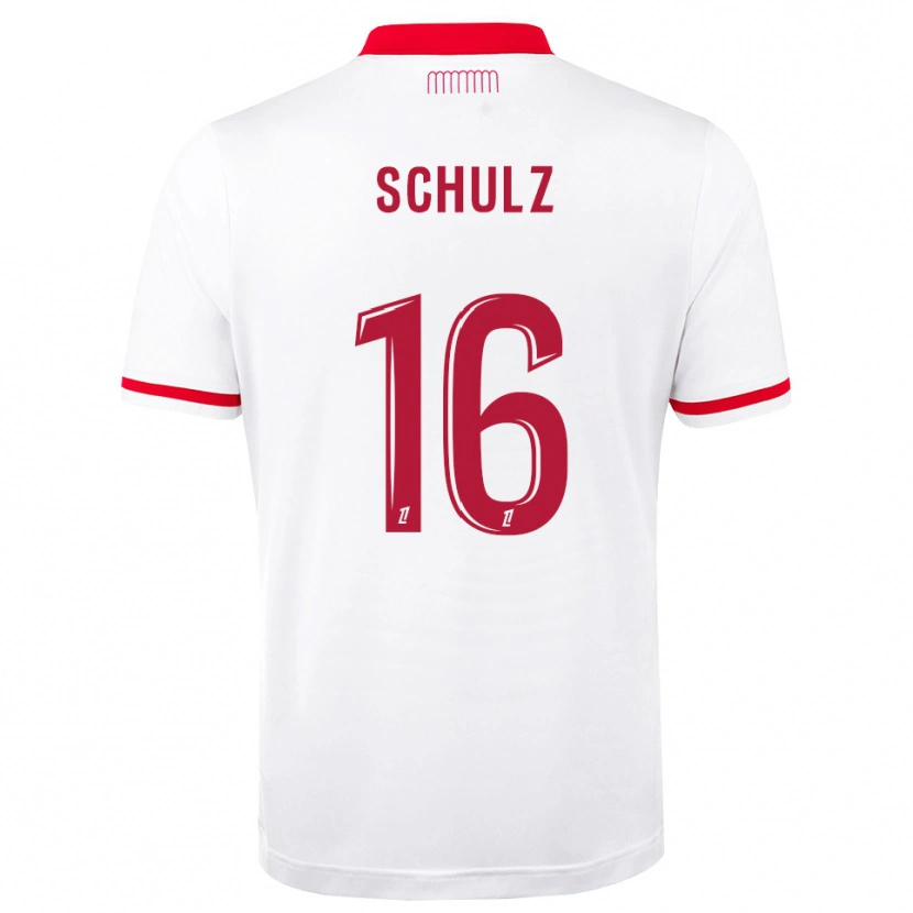 Danxen Mujer Camiseta Ethan Schulz #16 Rojo Blanco 1ª Equipación 2026/27 La Camisa