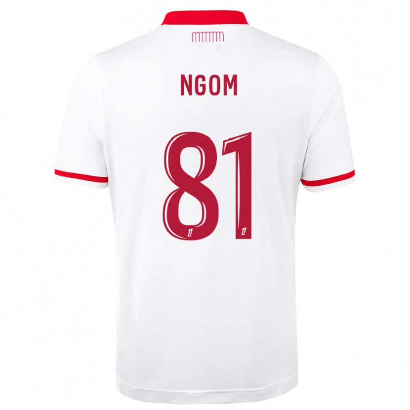 Danxen Mujer Camiseta Libasse Ngom #81 Rojo Blanco 1ª Equipación 2026/27 La Camisa