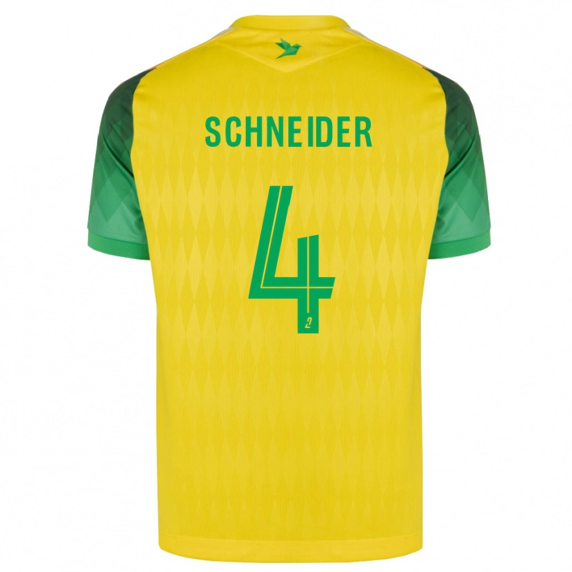 Danxen Mujer Camiseta Octave Schneider #4 Amarillo Verde Rojo 1ª Equipación 2026/27 La Camisa
