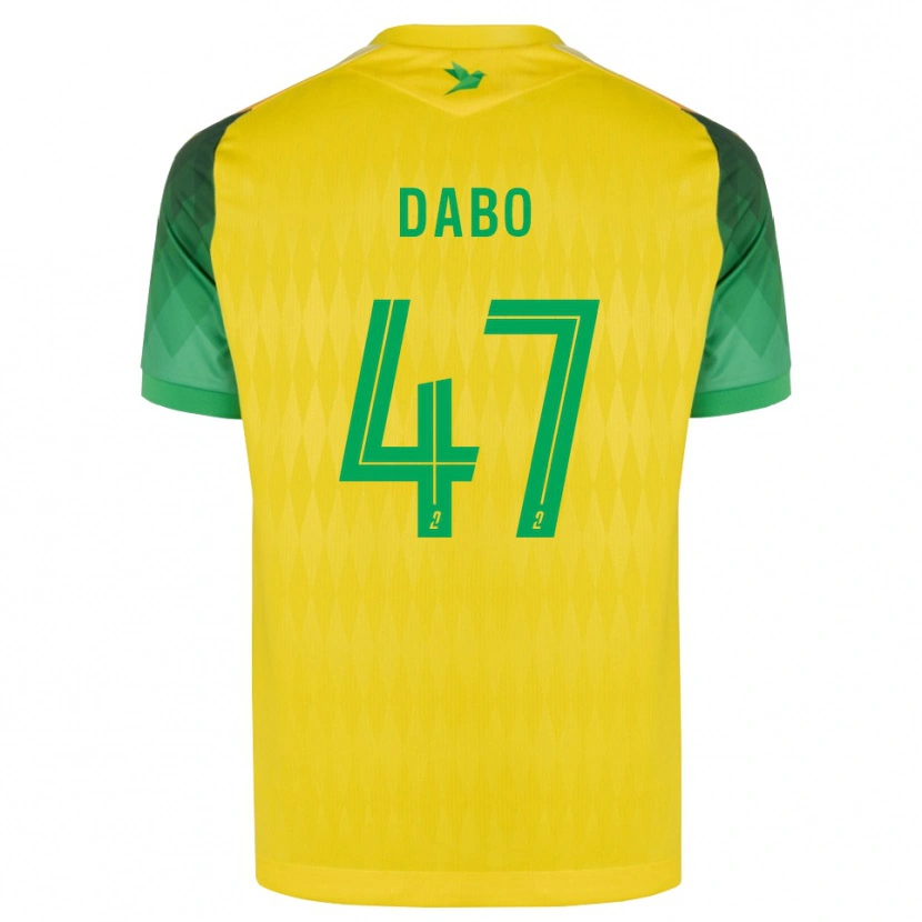 Danxen Mujer Camiseta Moustapha Dabo #47 Amarillo Verde Rojo 1ª Equipación 2026/27 La Camisa