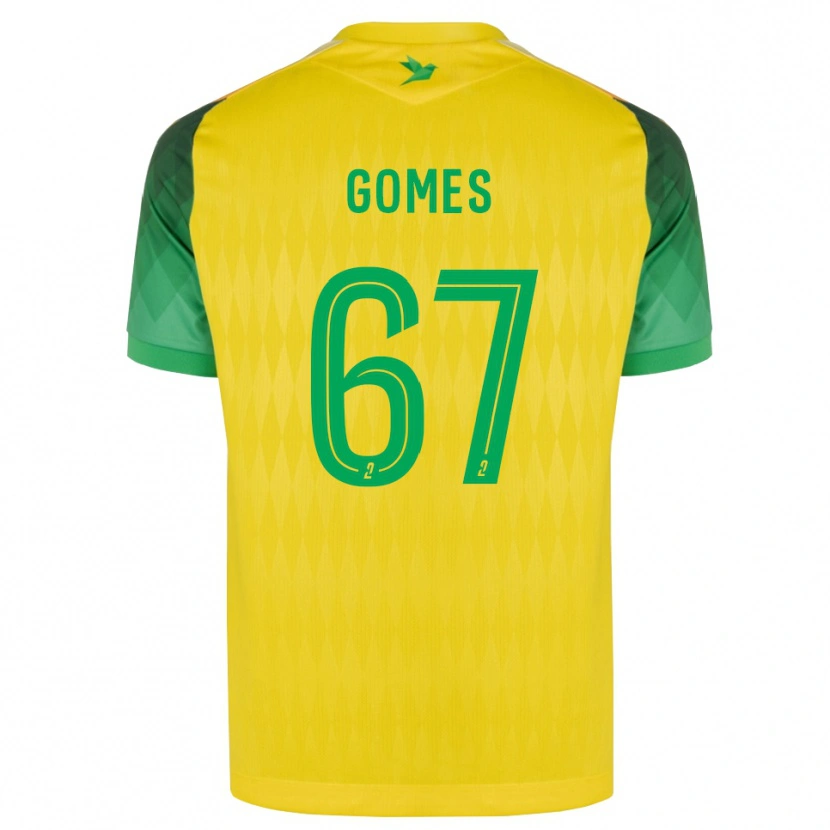 Danxen Mujer Camiseta Malang Gomes #67 Amarillo Verde Rojo 1ª Equipación 2026/27 La Camisa