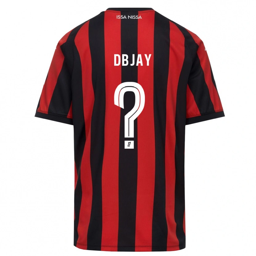 Danxen Mujer Camiseta Johan Dbjay #0 Rojo Negro Blanco 1ª Equipación 2026/27 La Camisa