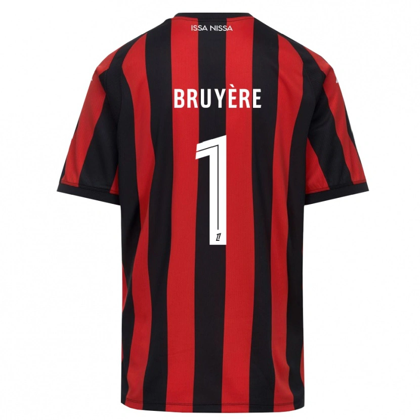 Danxen Mujer Camiseta Théo Bruyère #1 Rojo Negro Blanco 1ª Equipación 2026/27 La Camisa