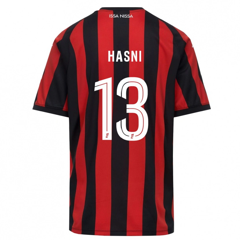 Danxen Mujer Camiseta Zinedine Hasni #13 Rojo Negro Blanco 1ª Equipación 2026/27 La Camisa