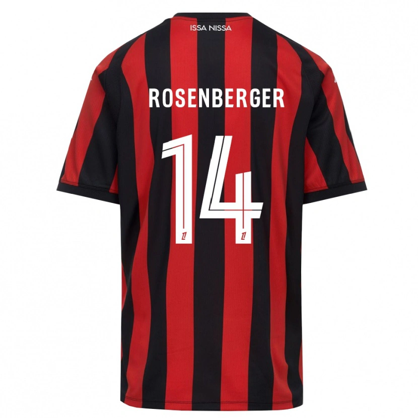 Danxen Mujer Camiseta Léa Rosenberger #14 Rojo Negro Blanco 1ª Equipación 2026/27 La Camisa