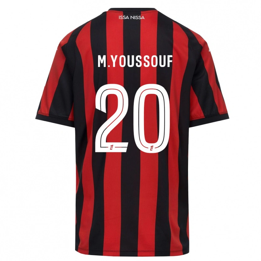 Danxen Mujer Camiseta Mousslim Youssouf #20 Rojo Negro Blanco 1ª Equipación 2026/27 La Camisa