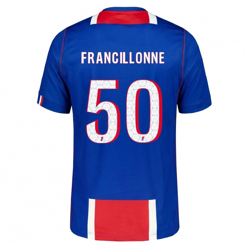 Danxen Mujer Camiseta Bryan Francillonne #50 Rojo Blanco Azul 1ª Equipación 2026/27 La Camisa
