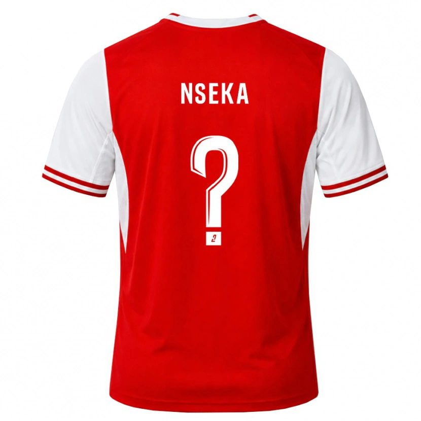 Danxen Mujer Camiseta Nelson Nseka #0 Rojo Blanco 1ª Equipación 2026/27 La Camisa