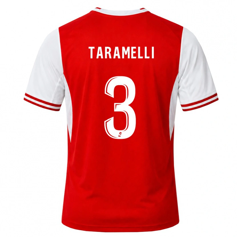 Danxen Mujer Camiseta Valentin Taramelli #3 Rojo Blanco 1ª Equipación 2026/27 La Camisa