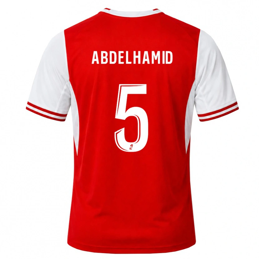 Danxen Mujer Camiseta Yunis Abdelhamid #5 Rojo Blanco 1ª Equipación 2026/27 La Camisa