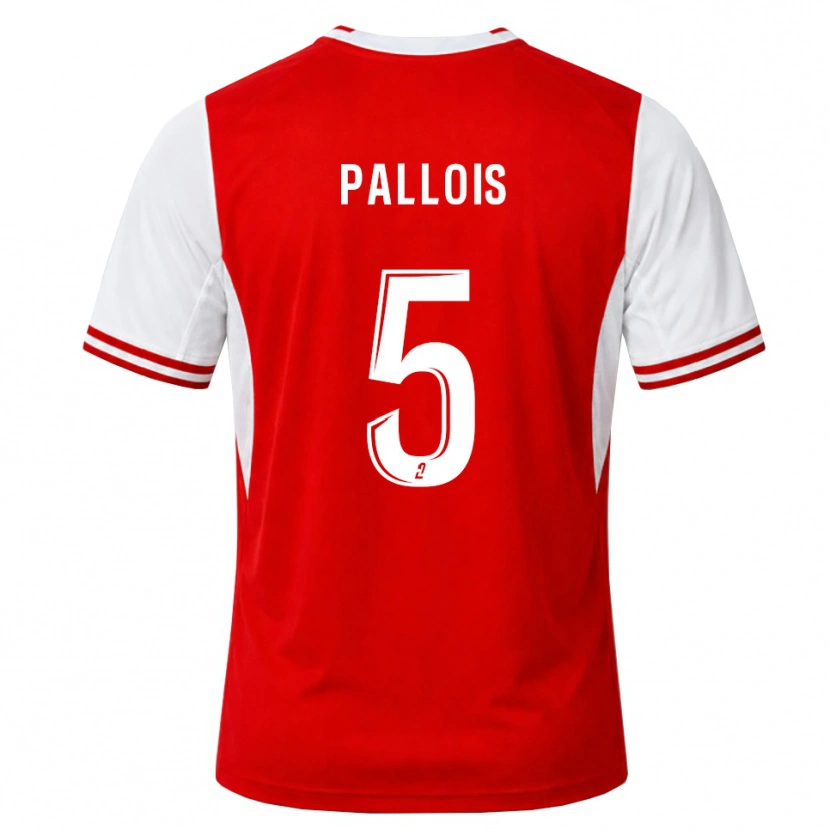 Danxen Mujer Camiseta Nicolas Pallois #5 Rojo Blanco 1ª Equipación 2026/27 La Camisa