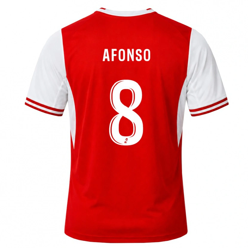 Danxen Mujer Camiseta Flavio Afonso #8 Rojo Blanco 1ª Equipación 2026/27 La Camisa