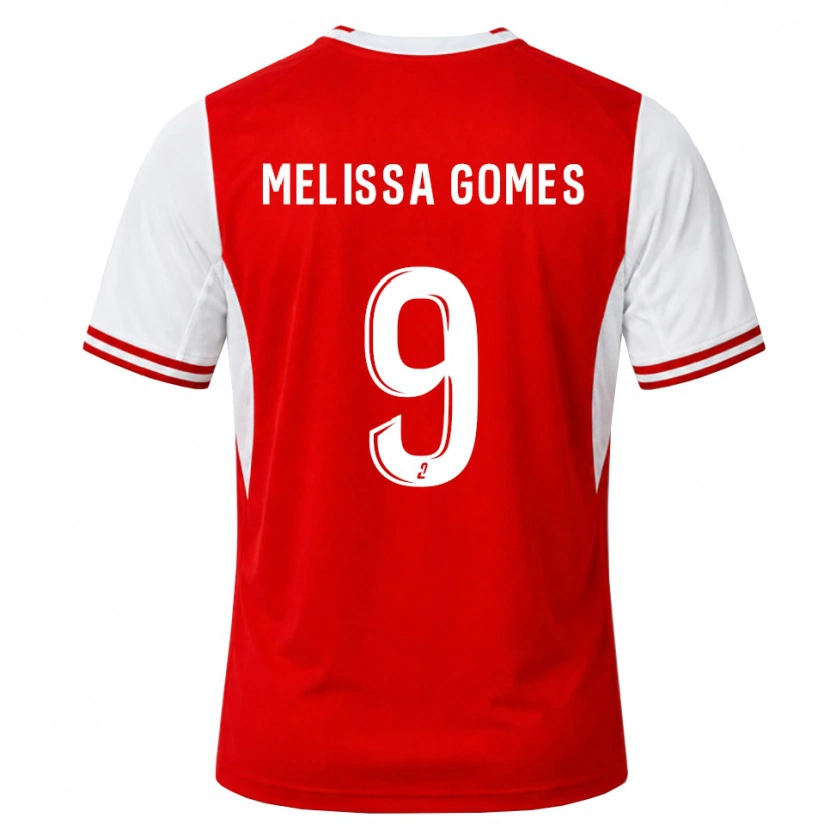 Danxen Mujer Camiseta Melissa Ferreira Gomes #9 Rojo Blanco 1ª Equipación 2026/27 La Camisa