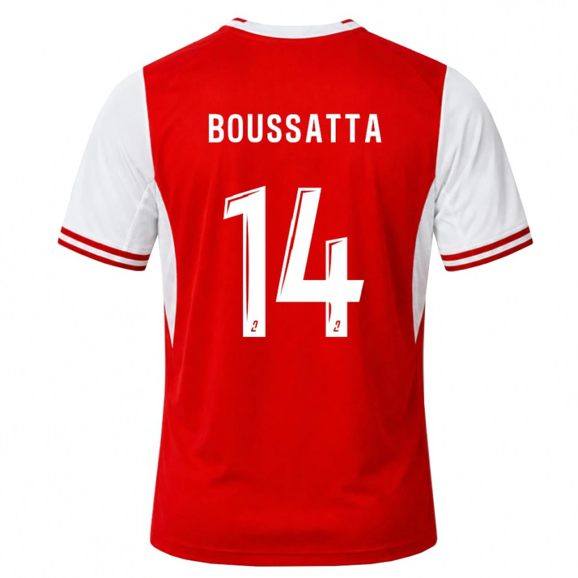 Danxen Mujer Camiseta Naïl Boussatta #14 Rojo Blanco 1ª Equipación 2026/27 La Camisa