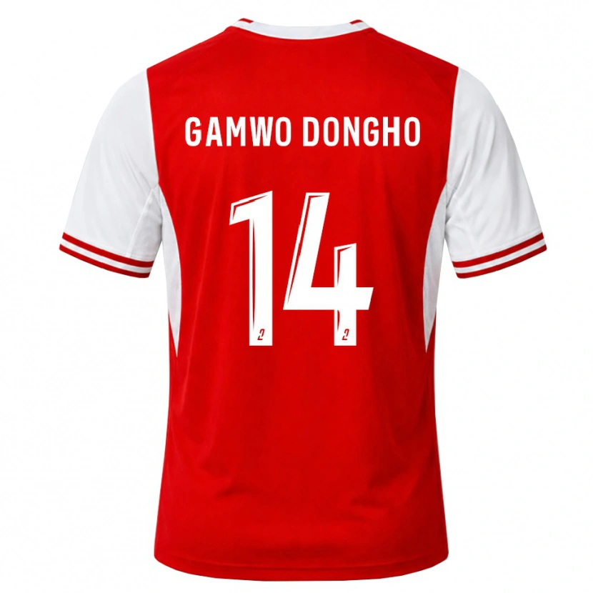 Danxen Mujer Camiseta Samuel Gamwo Dongho #14 Rojo Blanco 1ª Equipación 2026/27 La Camisa