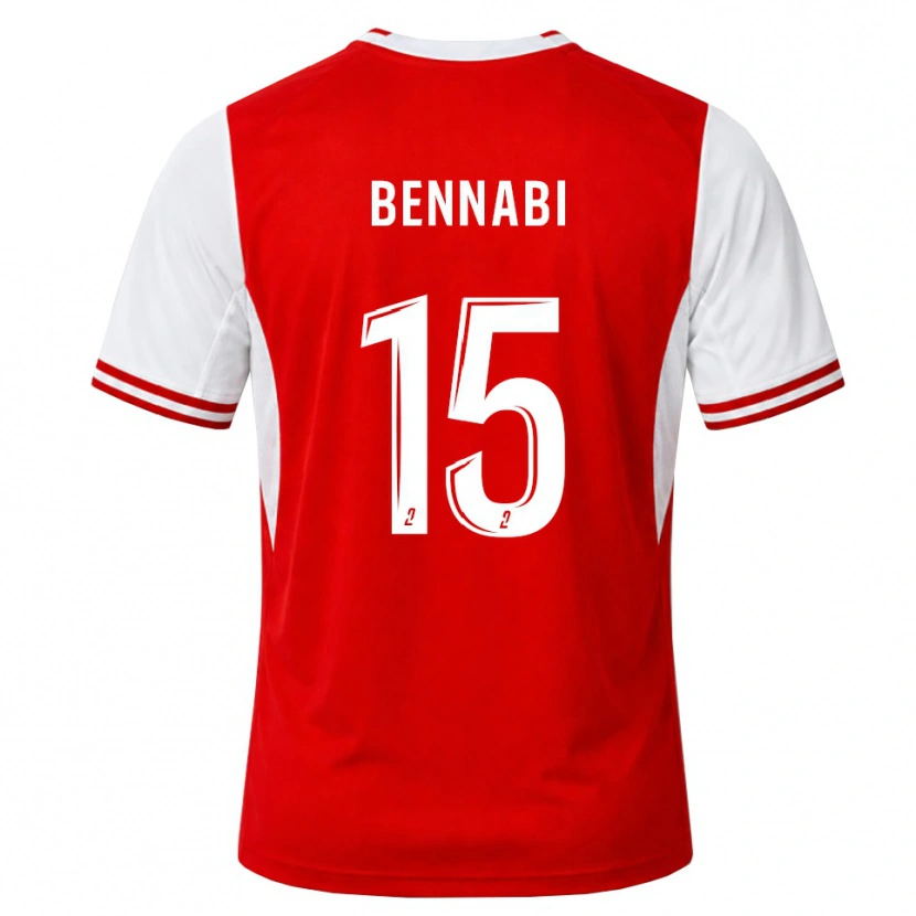 Danxen Mujer Camiseta Rayan Bennabi #15 Rojo Blanco 1ª Equipación 2026/27 La Camisa