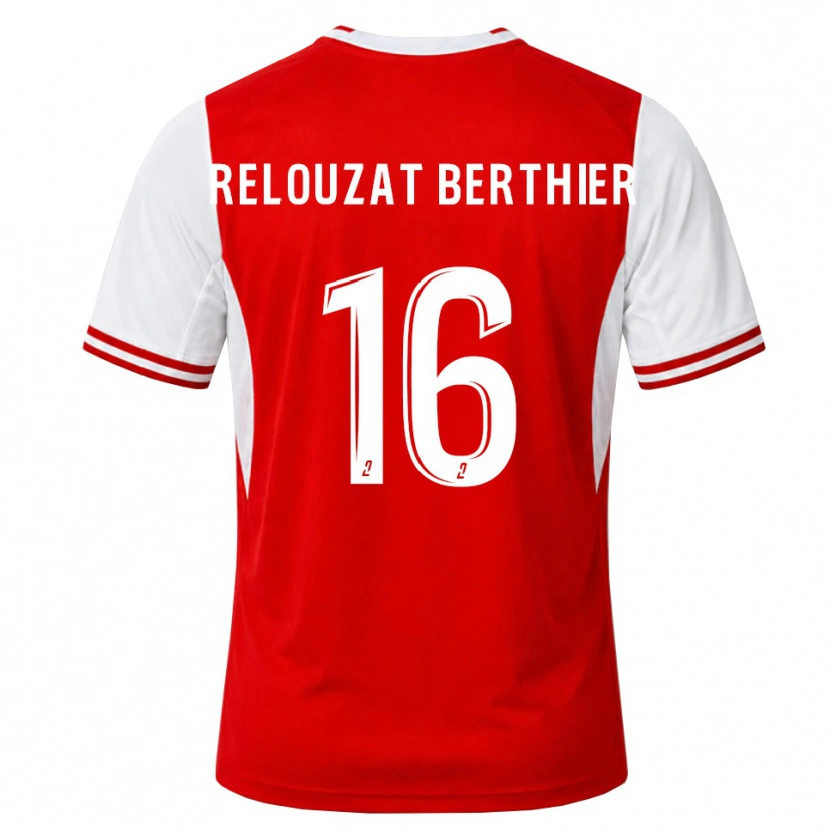 Danxen Mujer Camiseta Maxime Relouzat Berthier #16 Rojo Blanco 1ª Equipación 2026/27 La Camisa