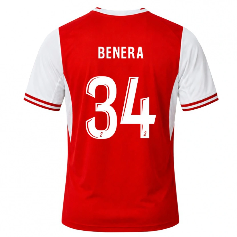 Danxen Mujer Camiseta Ummene Benera #34 Rojo Blanco 1ª Equipación 2026/27 La Camisa