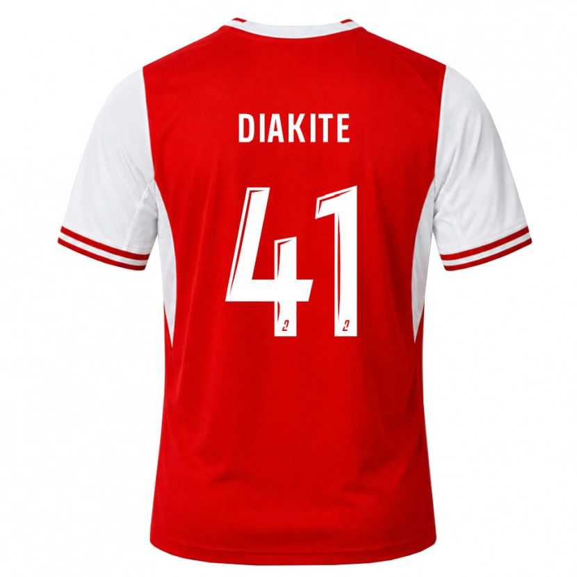 Danxen Mujer Camiseta Ibrahim Diakité #41 Rojo Blanco 1ª Equipación 2026/27 La Camisa