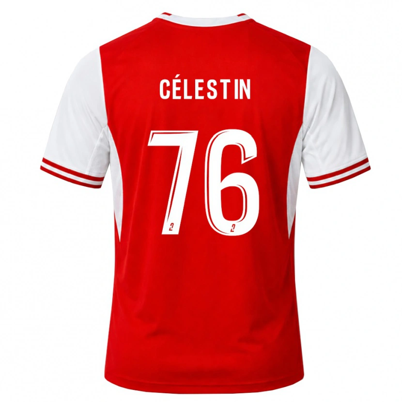 Danxen Mujer Camiseta Jean-Philippe Célestin #76 Rojo Blanco 1ª Equipación 2026/27 La Camisa