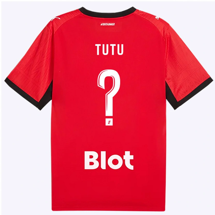 Danxen Mujer Camiseta Gabriel Tutu #0 Rojo Negro Blanco 1ª Equipación 2026/27 La Camisa