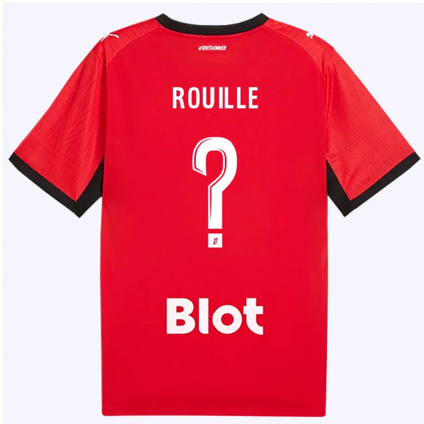 Danxen Mujer Camiseta Léo Rouillé #0 Rojo Negro Blanco 1ª Equipación 2026/27 La Camisa