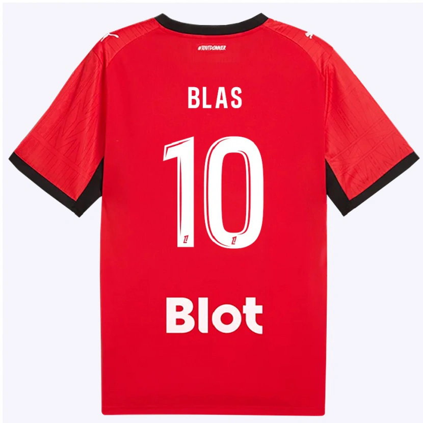 Danxen Mujer Camiseta Ludovic Blas #10 Rojo Negro Blanco 1ª Equipación 2026/27 La Camisa