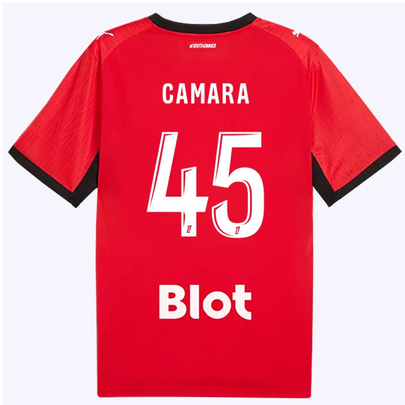Danxen Mujer Camiseta Mahdi Camara #45 Rojo Negro Blanco 1ª Equipación 2026/27 La Camisa