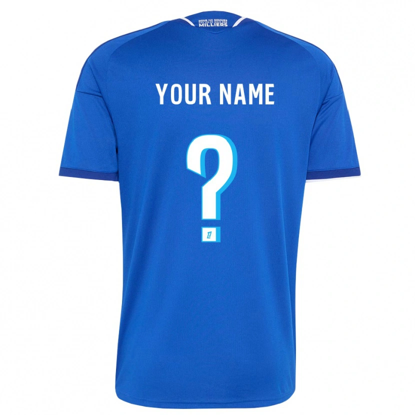 Danxen Mujer Camiseta Su Nombre #0 Azul Real Blanco 1ª Equipación 2026/27 La Camisa