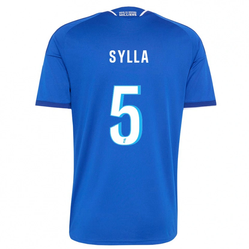 Danxen Mujer Camiseta Abakar Sylla #5 Azul Real Blanco 1ª Equipación 2026/27 La Camisa
