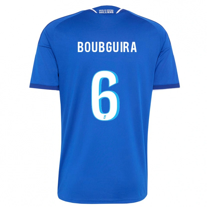 Danxen Mujer Camiseta Fahim Boubguira #6 Azul Real Blanco 1ª Equipación 2026/27 La Camisa