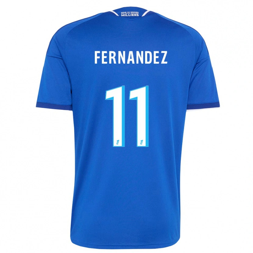 Danxen Mujer Camiseta Elies Araar Fernandez #11 Azul Real Blanco 1ª Equipación 2026/27 La Camisa
