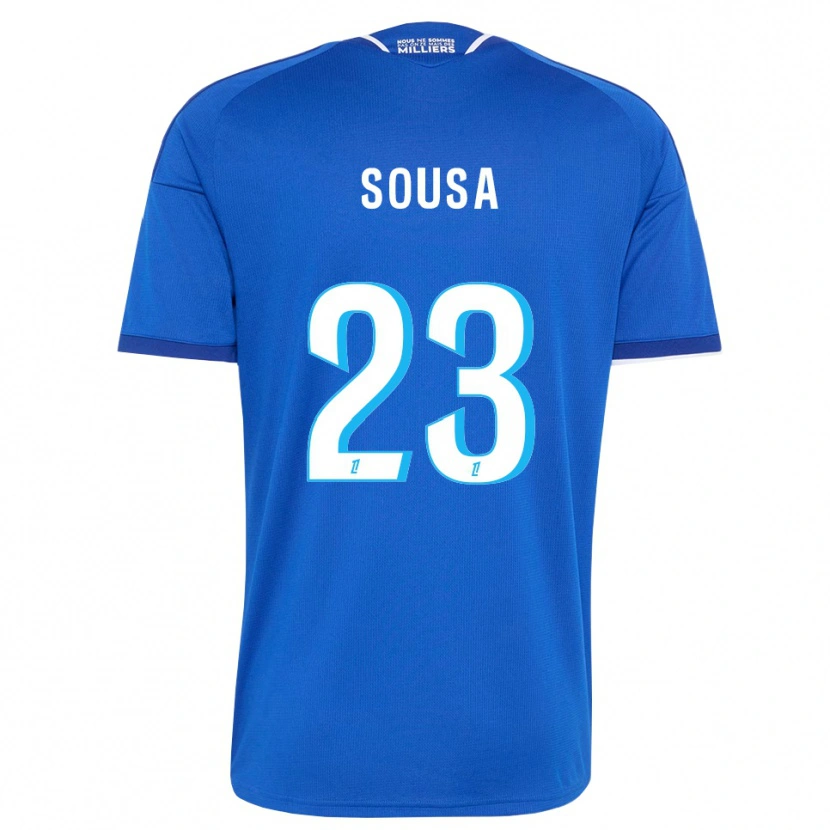 Danxen Mujer Camiseta Diogo Sousa #23 Azul Real Blanco 1ª Equipación 2026/27 La Camisa