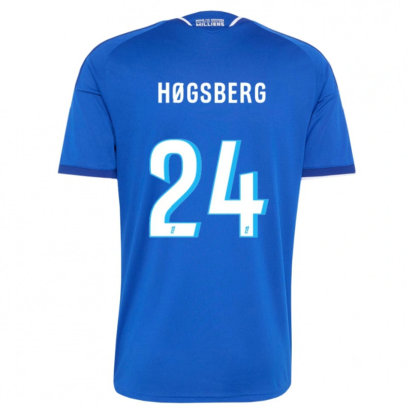 Danxen Mujer Camiseta Lucas Høgsberg #24 Azul Real Blanco 1ª Equipación 2026/27 La Camisa