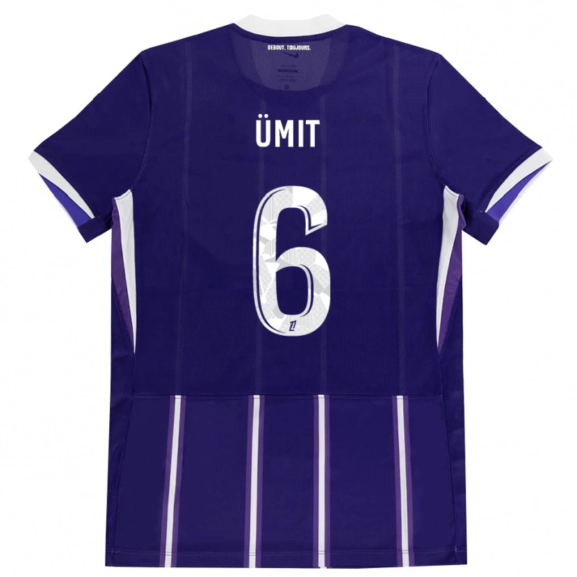 Danxen Mujer Camiseta Ümit Akdağ #6 Morado Blanco 1ª Equipación 2026/27 La Camisa