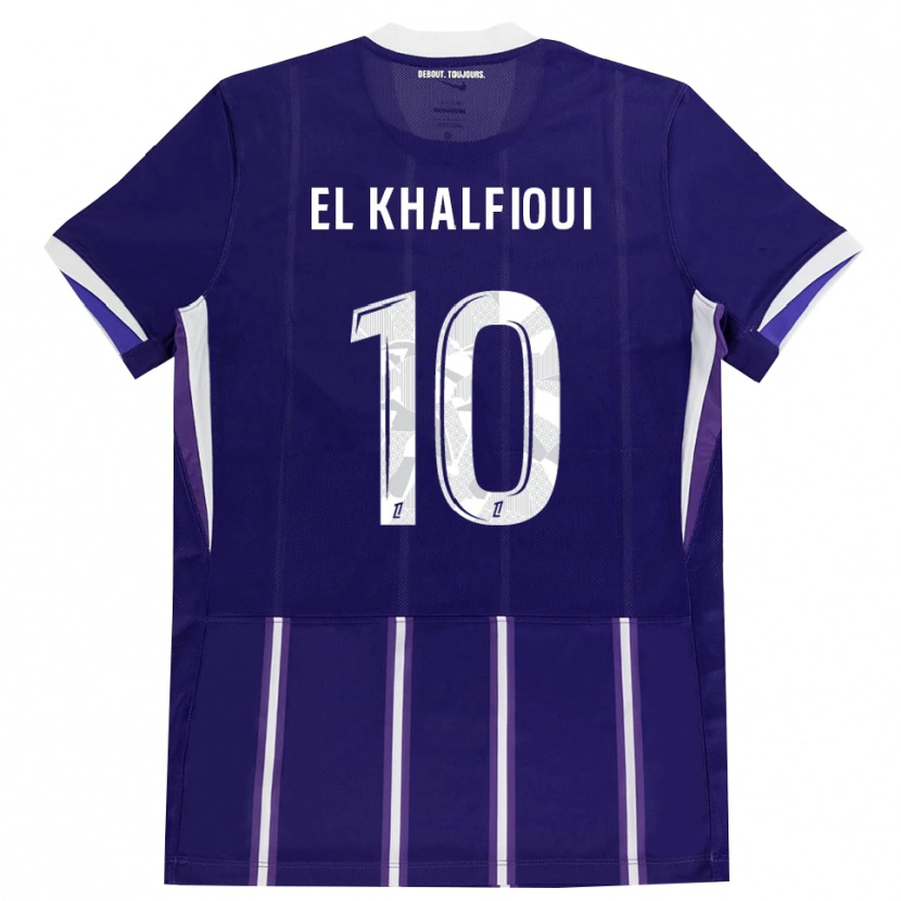 Danxen Mujer Camiseta Zakari El Khalfioui #10 Morado Blanco 1ª Equipación 2026/27 La Camisa