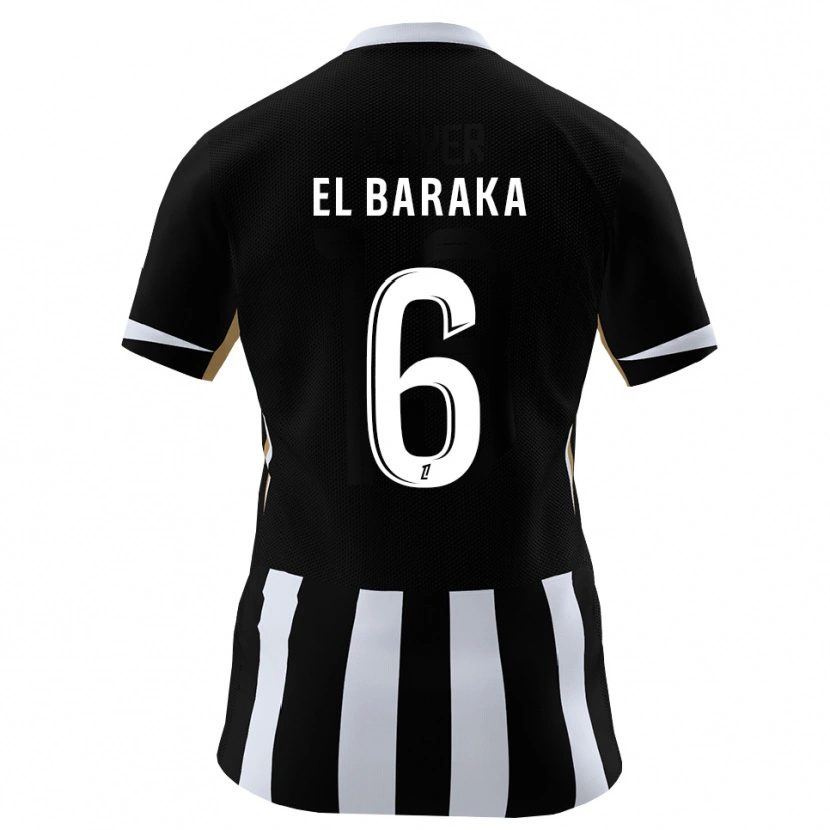 Danxen Mujer Camiseta Jibril El Baraka #6 Negro Azul 1ª Equipación 2026/27 La Camisa