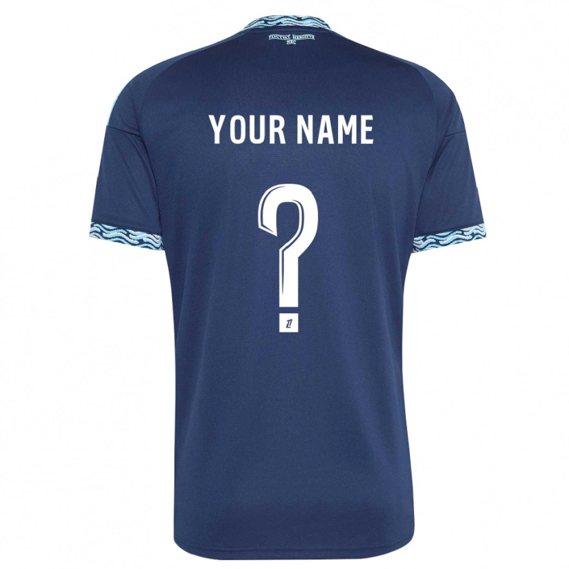 Danxen Mujer Camiseta Su Nombre #0 Azul Acero Blanco 1ª Equipación 2026/27 La Camisa