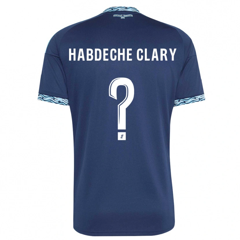 Danxen Mujer Camiseta Yanis Habdeche Clary #0 Azul Acero Blanco 1ª Equipación 2026/27 La Camisa