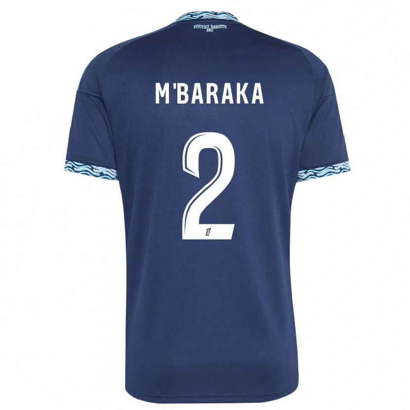 Danxen Mujer Camiseta Abdallah M'baraka #2 Azul Acero Blanco 1ª Equipación 2026/27 La Camisa