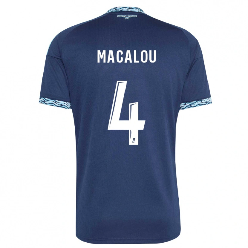 Danxen Mujer Camiseta Seydou Macalou #4 Azul Acero Blanco 1ª Equipación 2026/27 La Camisa