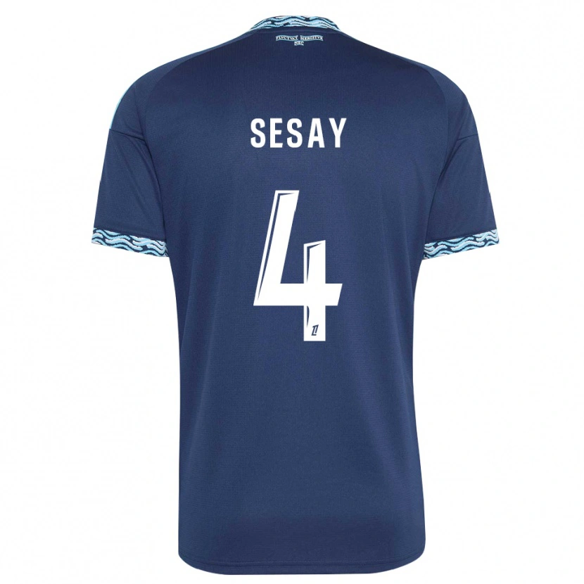 Danxen Mujer Camiseta Mohamed Sesay #4 Azul Acero Blanco 1ª Equipación 2026/27 La Camisa