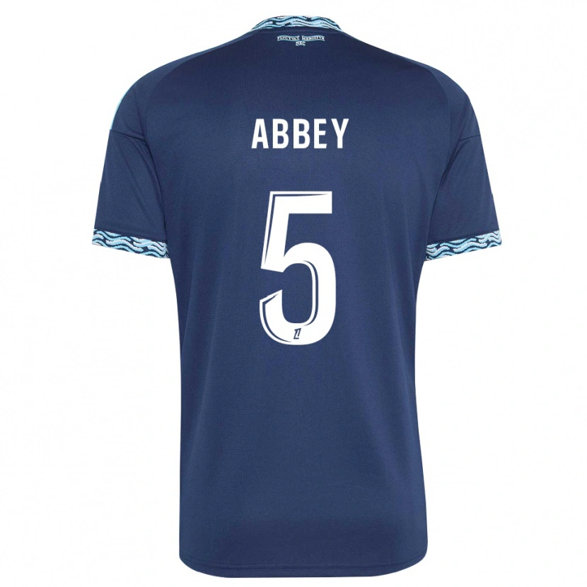 Danxen Mujer Camiseta Emmanuel Abbey #5 Azul Acero Blanco 1ª Equipación 2026/27 La Camisa