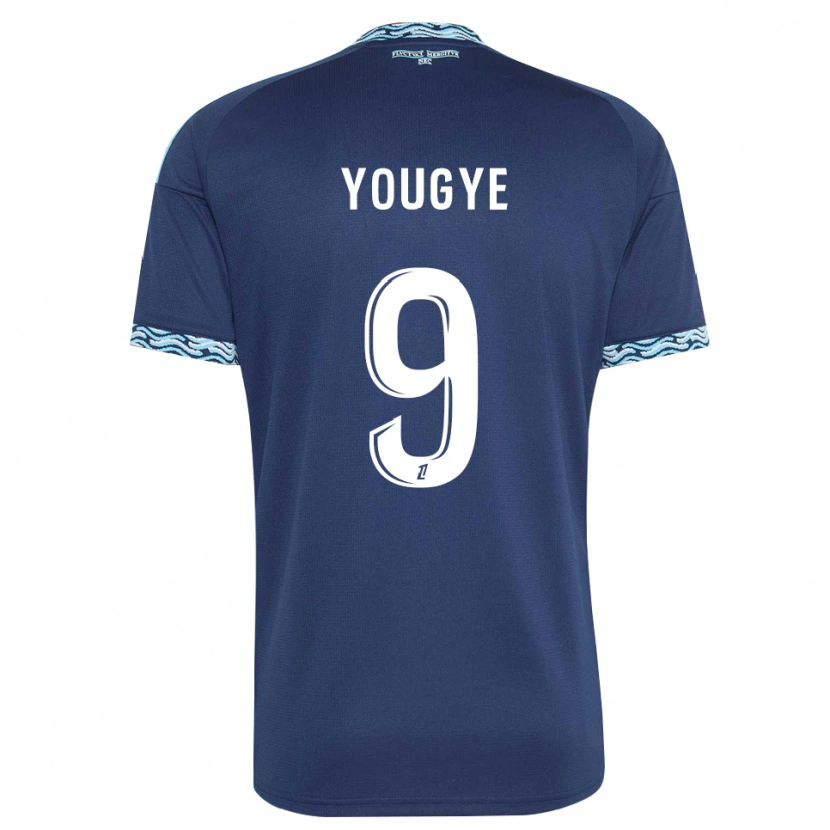 Danxen Mujer Camiseta Joshua Yougye #9 Azul Acero Blanco 1ª Equipación 2026/27 La Camisa