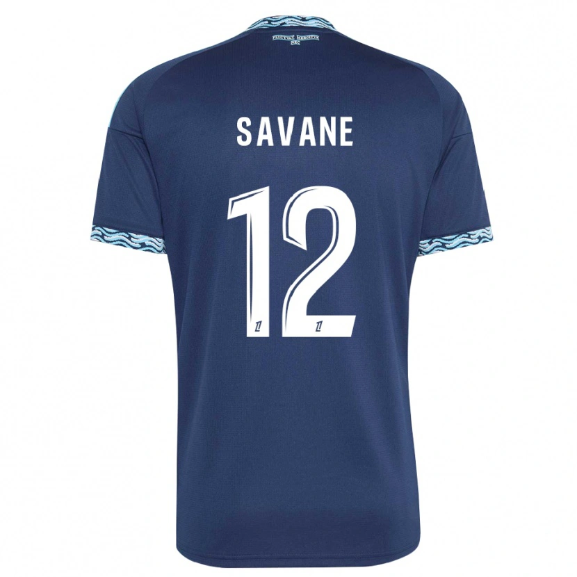 Danxen Mujer Camiseta Mohamed Savane #12 Azul Acero Blanco 1ª Equipación 2026/27 La Camisa